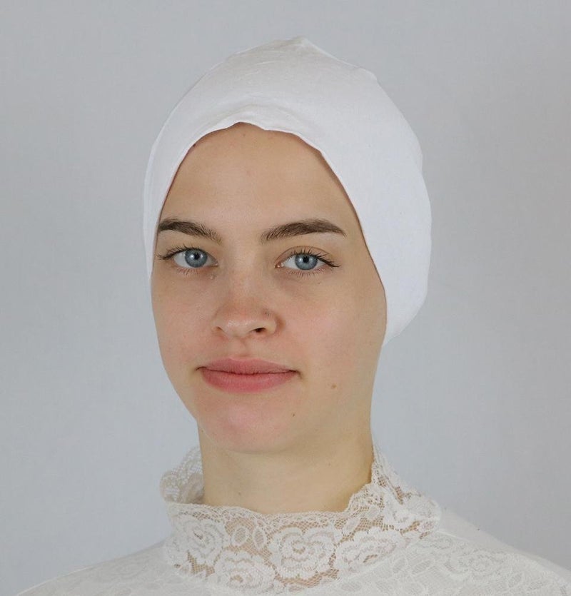 Modefa Non-Slip Cotton Hijab Underscarf Cap Bonnet (White) - Image 4
